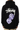 Stussy Fuzzy Dice hoodie in black and purple