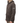 Stone Island Denims hooded jacket in brown, side view showing the compass badge on the left sleeve and the zipped chest pocket